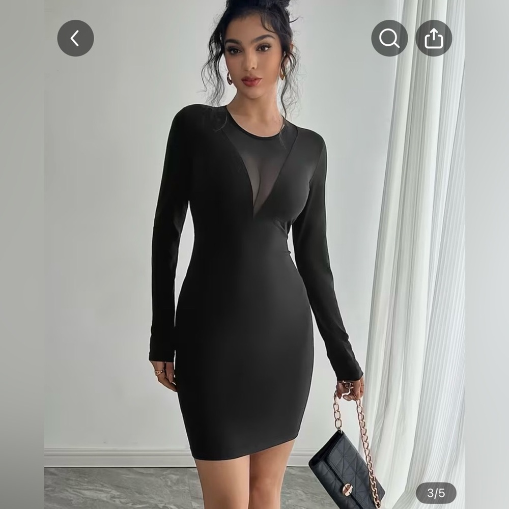 NWT Elegant Black Long Sleeve Dresses